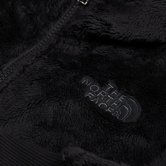 North face kids full zip black fuzzy fleece jacket sz 10/12 - Picture 5 of 6